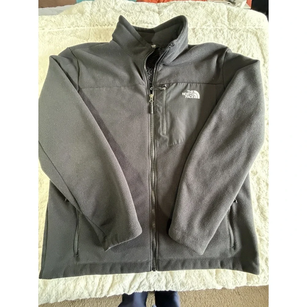 The North‎ Face Full-Zip Lightweight Fleece Jacket Black Men's Size XLarge